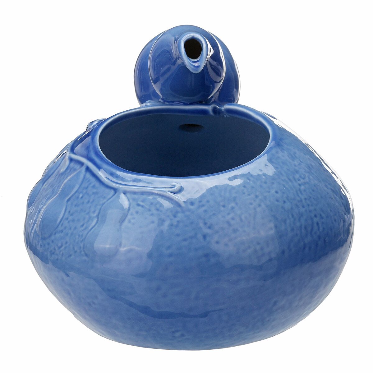 Ceramic Pet Cat Dog Automatic Circulating Water Dispenser Fountain Basin Drinker EU-Blue
