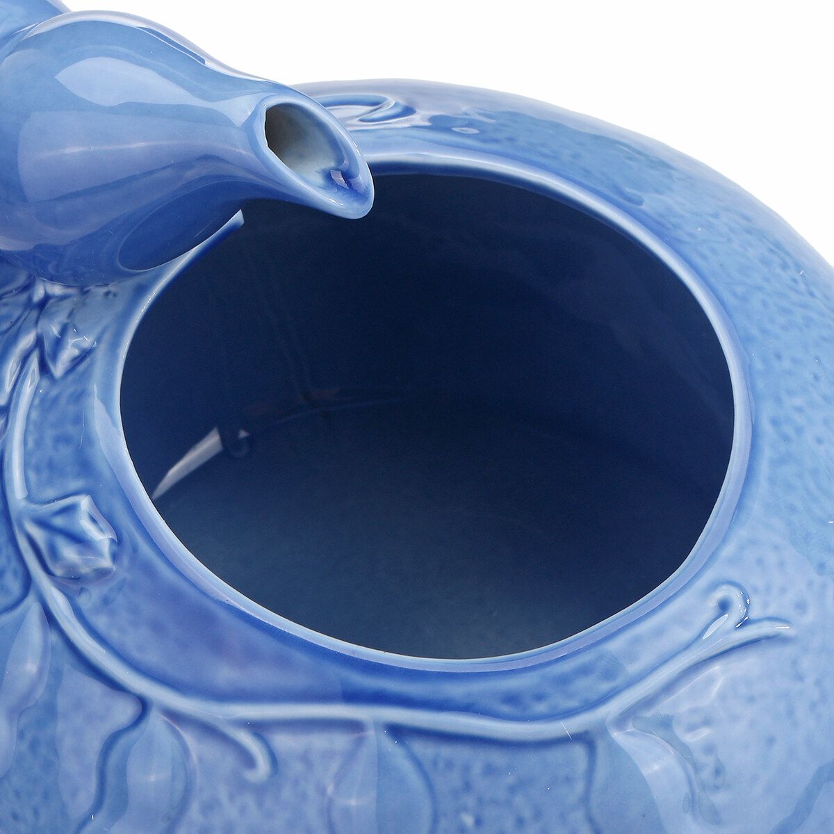 Ceramic Pet Cat Dog Automatic Circulating Water Dispenser Fountain Basin Drinker EU-Blue