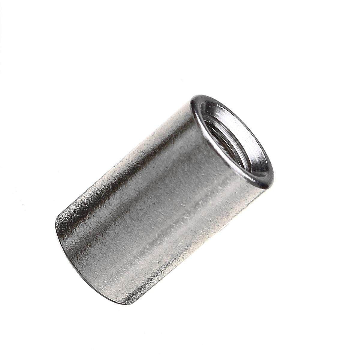 M8 20mm Round Connector 304 Stainless Steel Threaded Sleeve Bar Stud Rod Coupling Nut