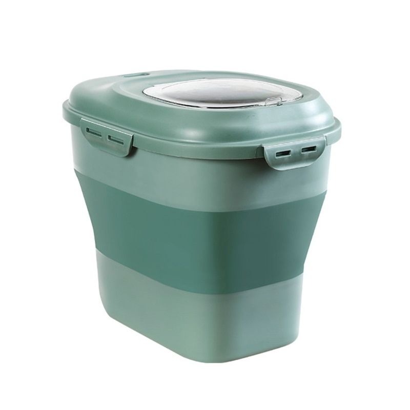 D08D Pet Food Storage Container Storage Bin For Dog Cat Fish Bird Foldable Rice Container Airtight Plastic Storage Holds