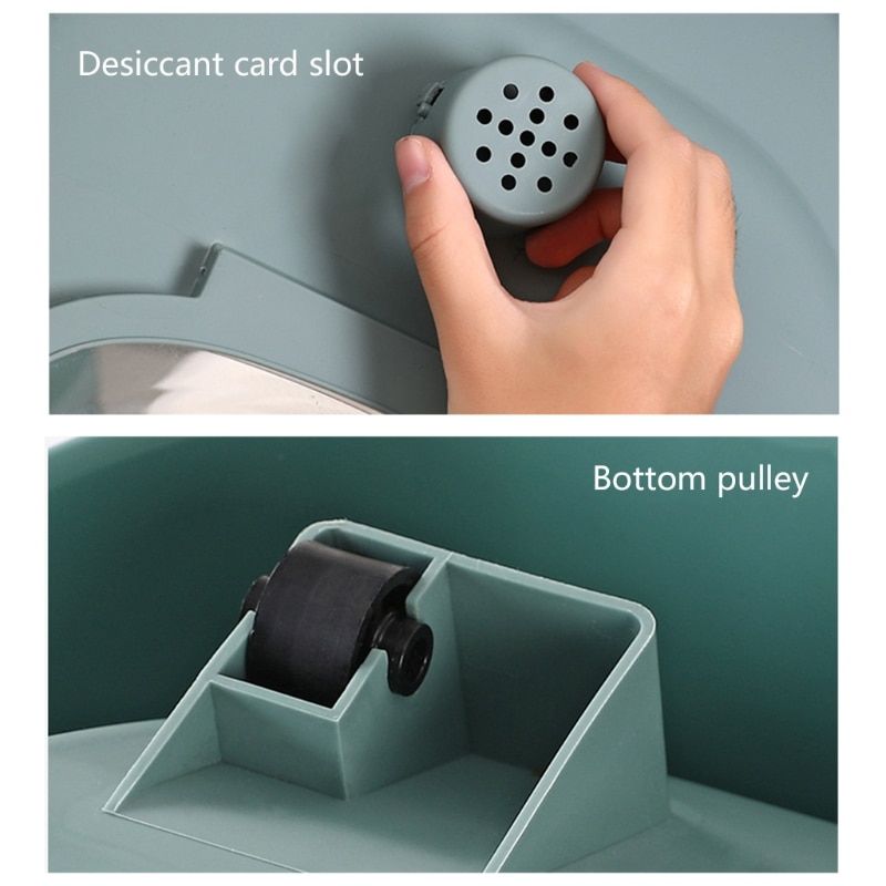 D08D Pet Food Storage Container Storage Bin For Dog Cat Fish Bird Foldable Rice Container Airtight Plastic Storage Holds