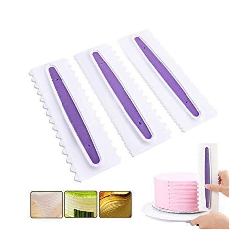 3pcs/set Cake Comb Cake Decorating Tools - White