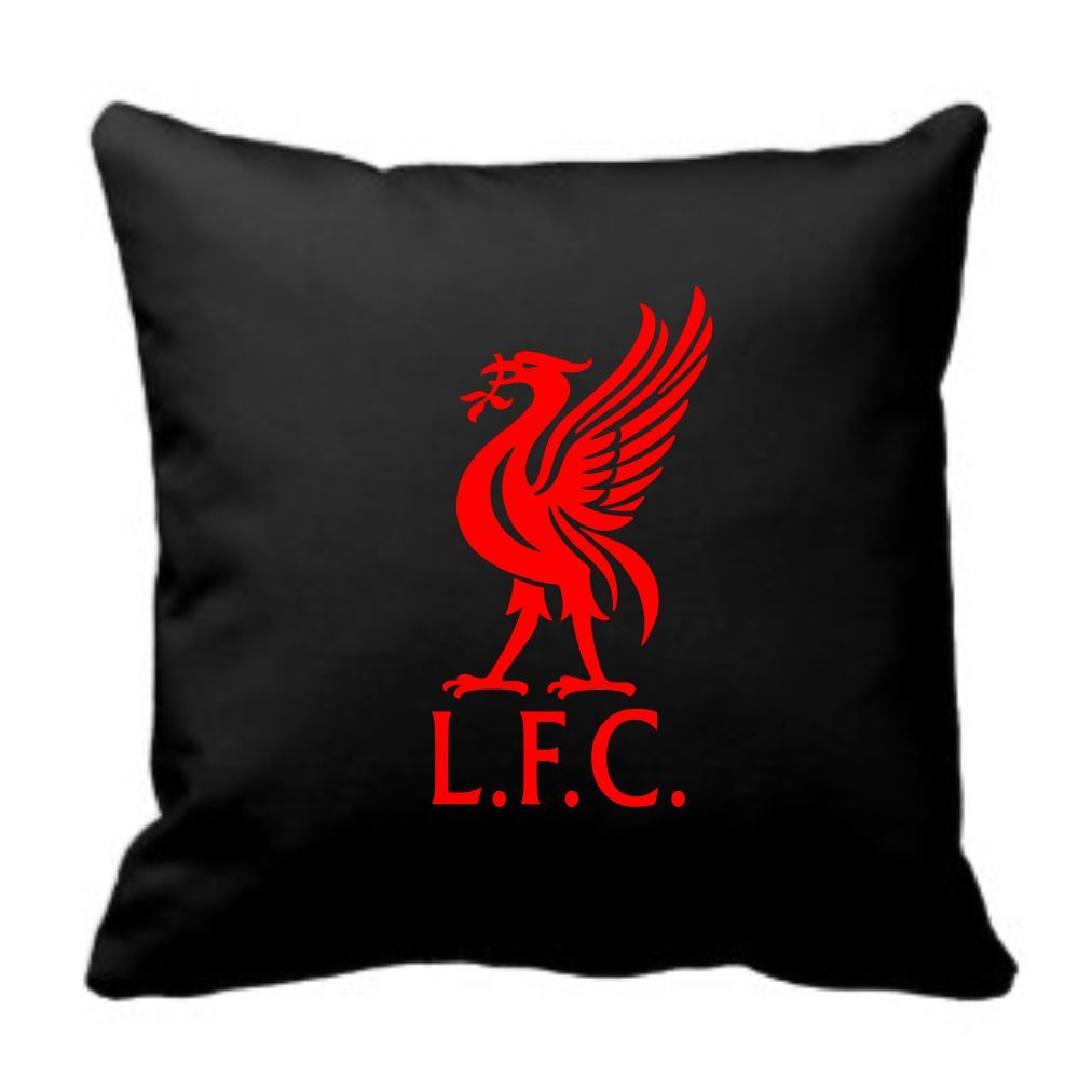 Liverpool Lite Black Football Club Throw Pillow