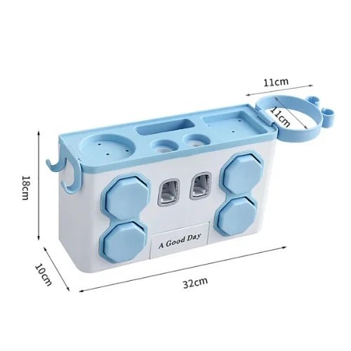Automatic Toothbrush Holder And Toothpaste Dispenser Rack