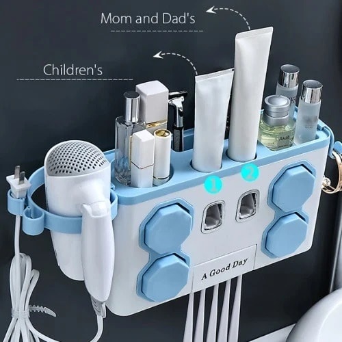 Automatic Toothbrush Holder And Toothpaste Dispenser Rack