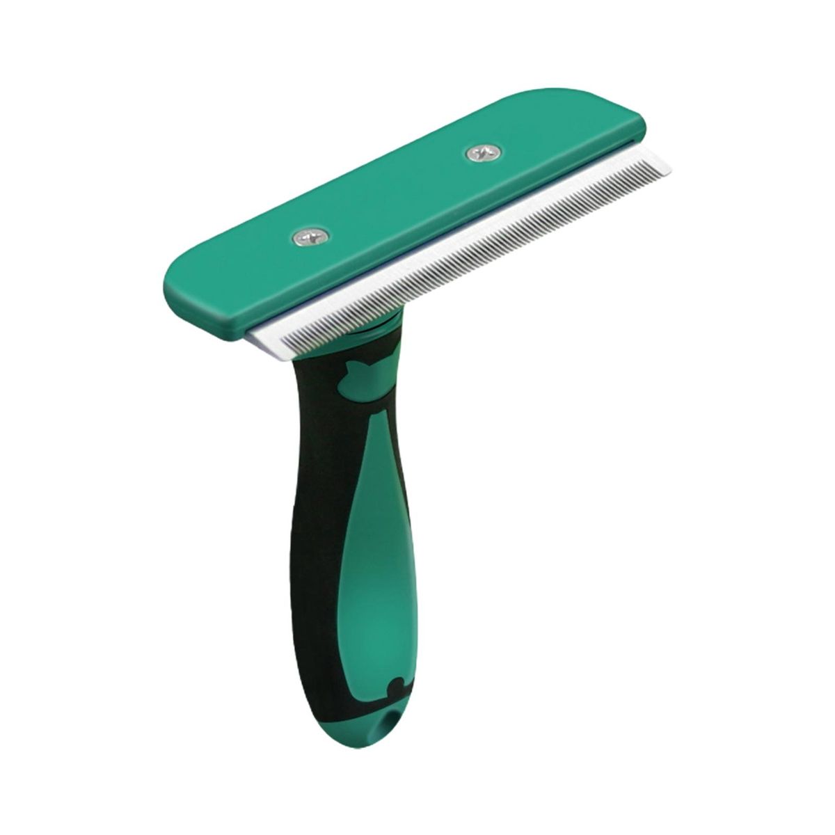 Pet Fur Comb with Cover Dog Grooming Brush Green