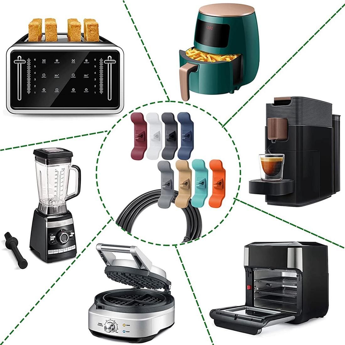 16 PCS Cord Organizer for Mixer,Coffee Maker,Air