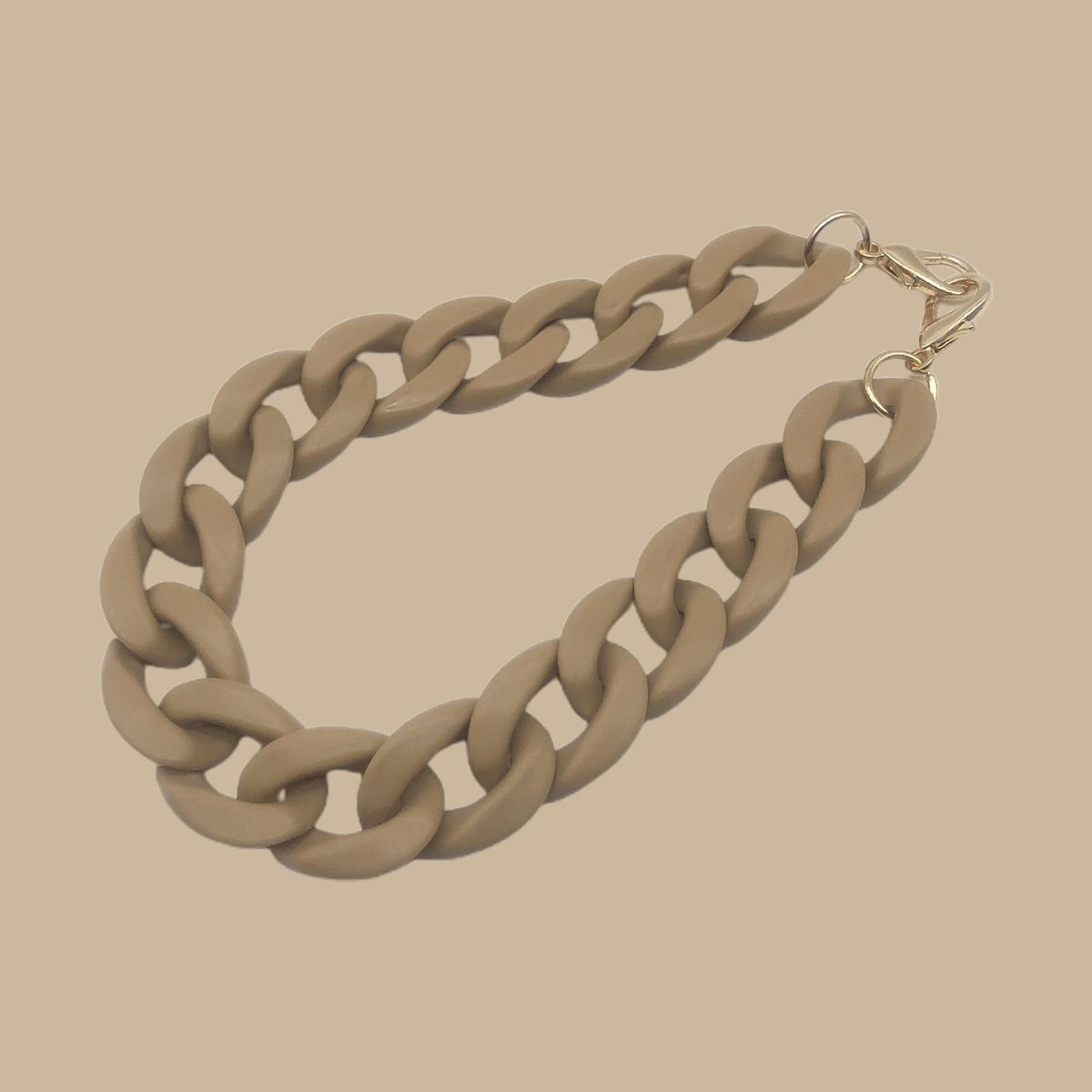 Matte Acrylic Bag Chain Strap Heavy Duty Hook Crossbody Handbag Brown