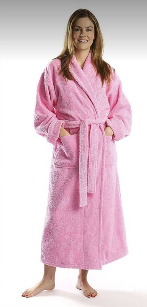 Women Loose Long Sleepwear Bathrobe - Pink