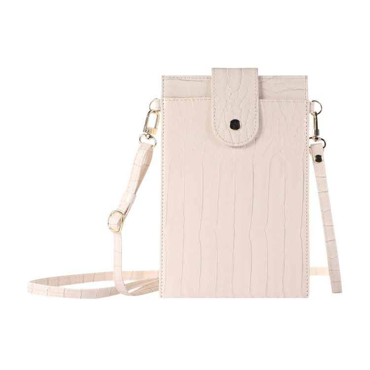 Stone Texture Card Bag With Long Strap