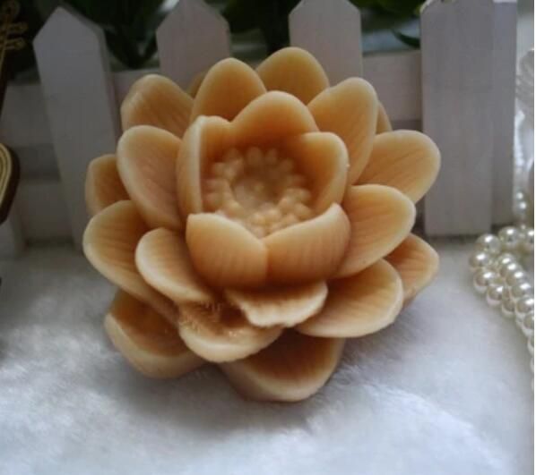 Lotus Handmade Soap Mold Candle Silicone Mould Flower Soap