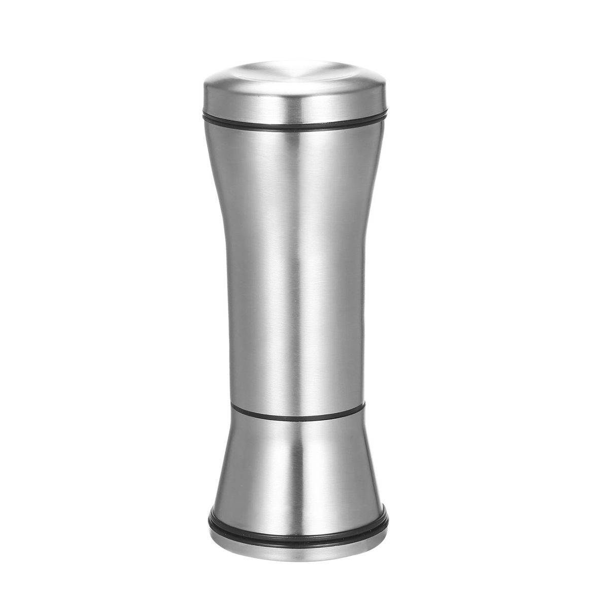 Salt and Pepper Grinder Refillable Coarseness Adjustable 304 Stainless Steel Salt and Pepper Mill Shakers With Lid Seasoning Jar Holder Container