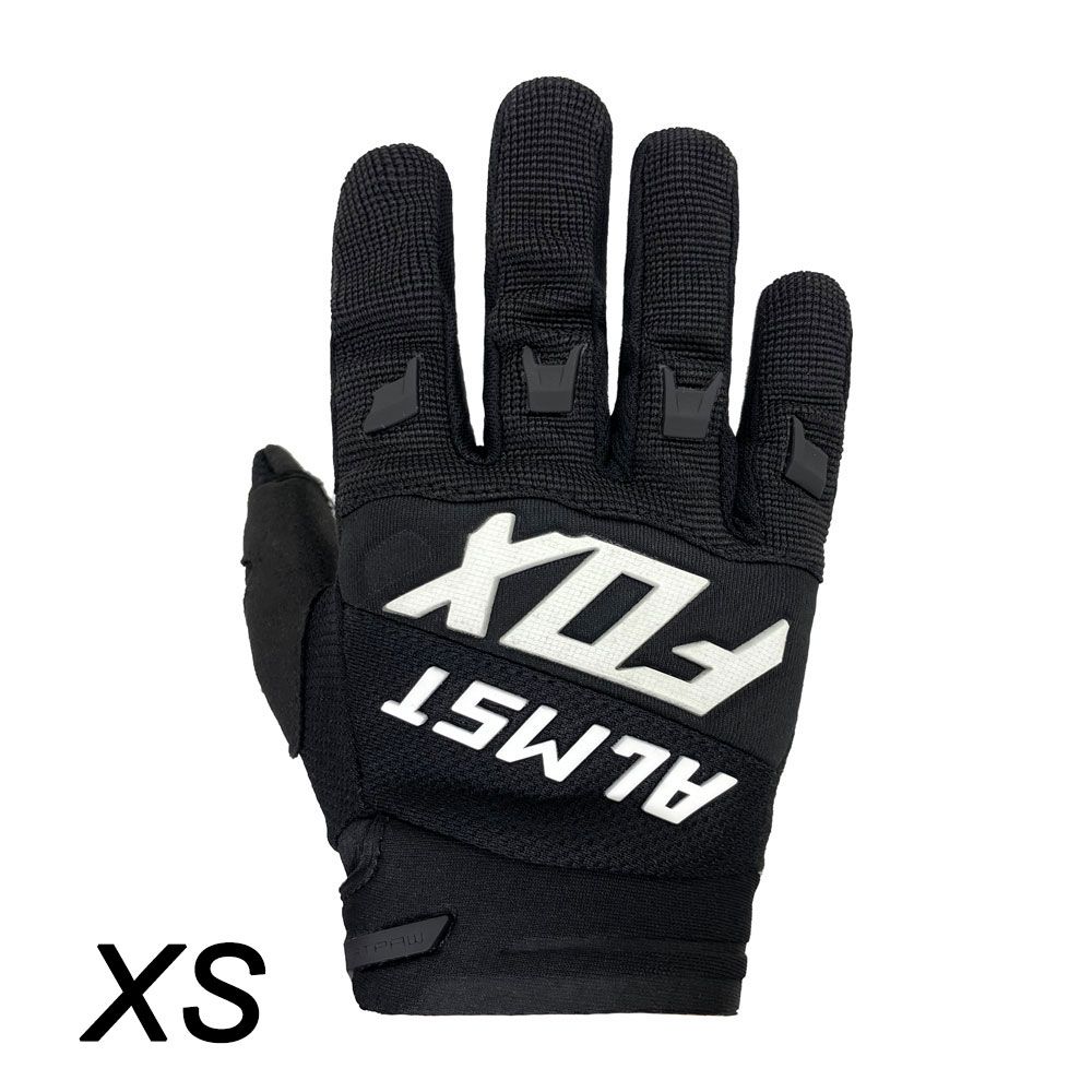 Almst Fox Ages 6-12 Mountain Bike Gloves For Children Outdoor Sport Safety Protection Motocross Racing Gloves Kids Moto Guantes Black XS